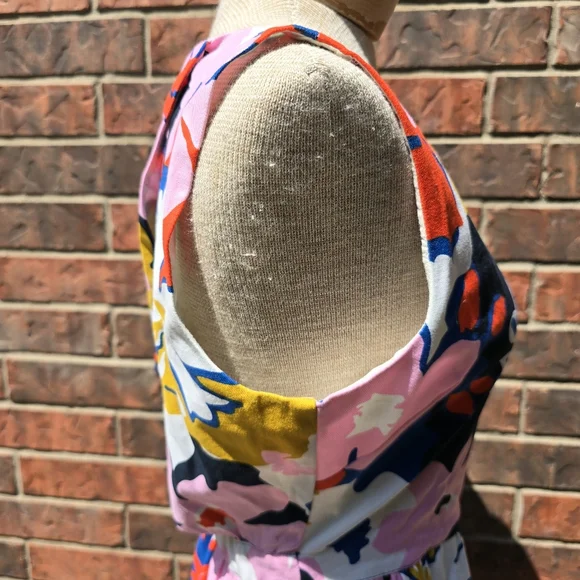 Anthropologie Whit Two Petal Crossback Dress Floral Mod Retro Tiki Twee - Picture 10 of 16